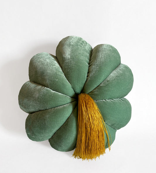 FULL BLOOM, CELADON GREEN - MUSTARD TASSEL