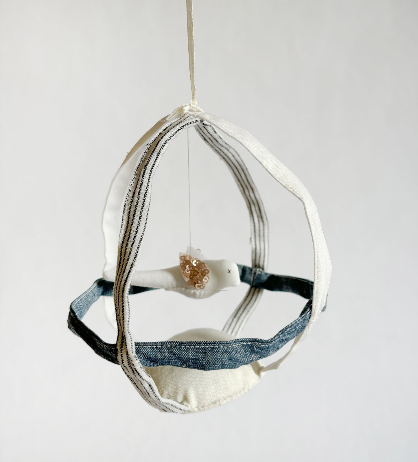 Tiny Fish Bowl Mobiles - White & Ochre