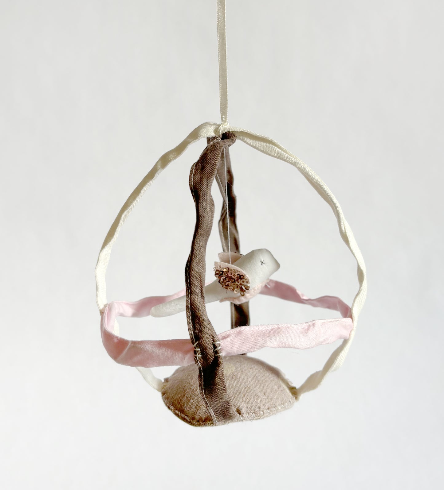 Tiny Fish Bowl Mobiles - White & Ochre