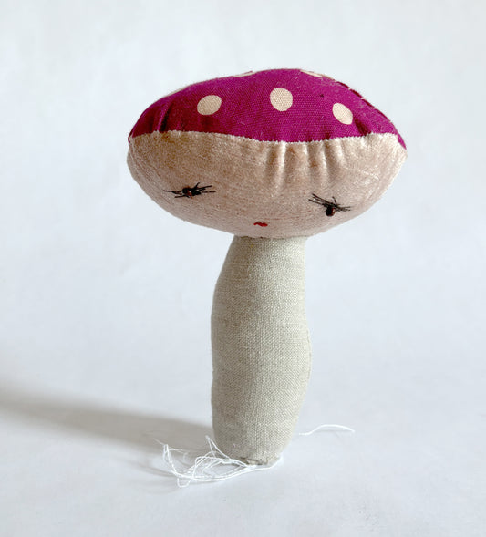 Mushroom - fuchsia with pale pink dots (Standing)