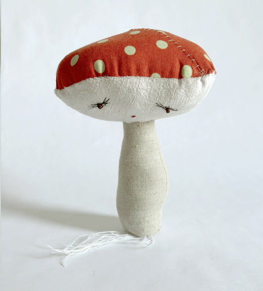 Mushroom - Red with light green dots (Standing)