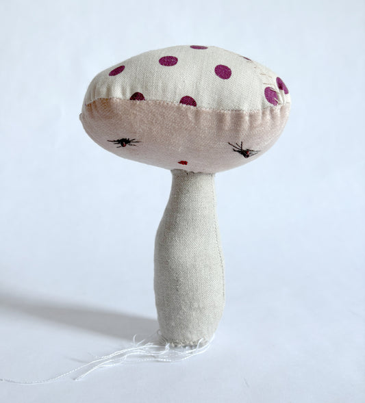 Mushroom - White with Fuchsia dots (Standing)